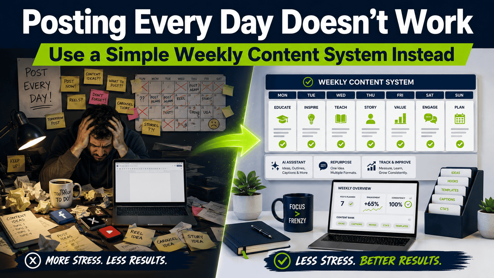 Why Posting Every Day Doesn&rsquo;t Work (And a Simple Content Creation System That Does)
